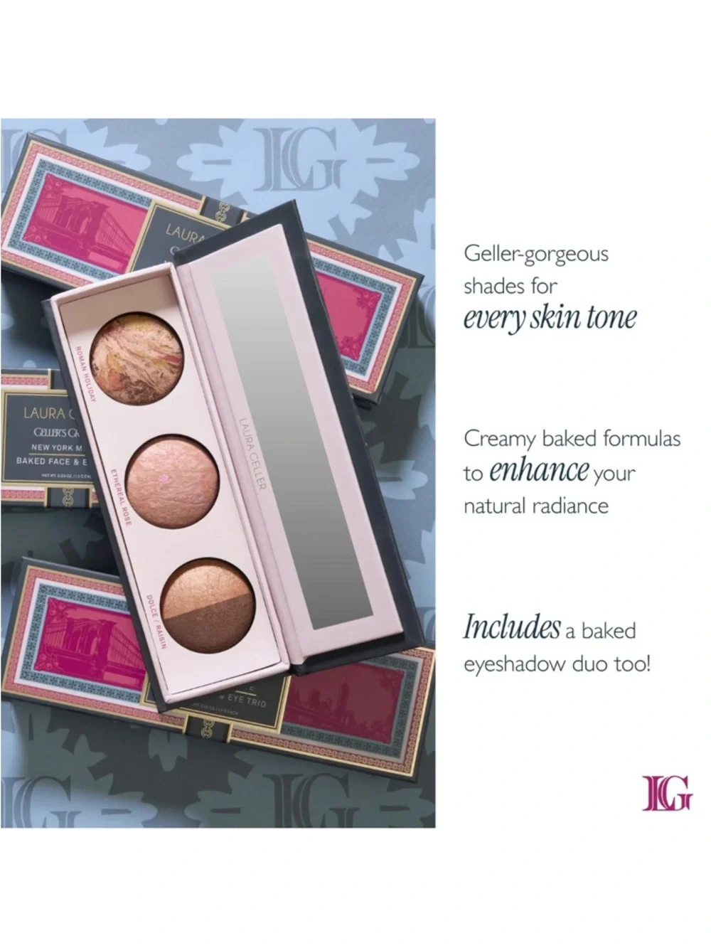 Laura Geller Geller's Greatest New York Minute Baked Face & Eye Palette NIB